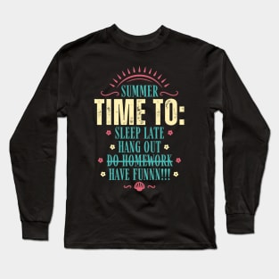 Summer to do list Long Sleeve T-Shirt